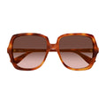 Havana Copper Sunglasses With Rounded Edges And Gradient Lenses