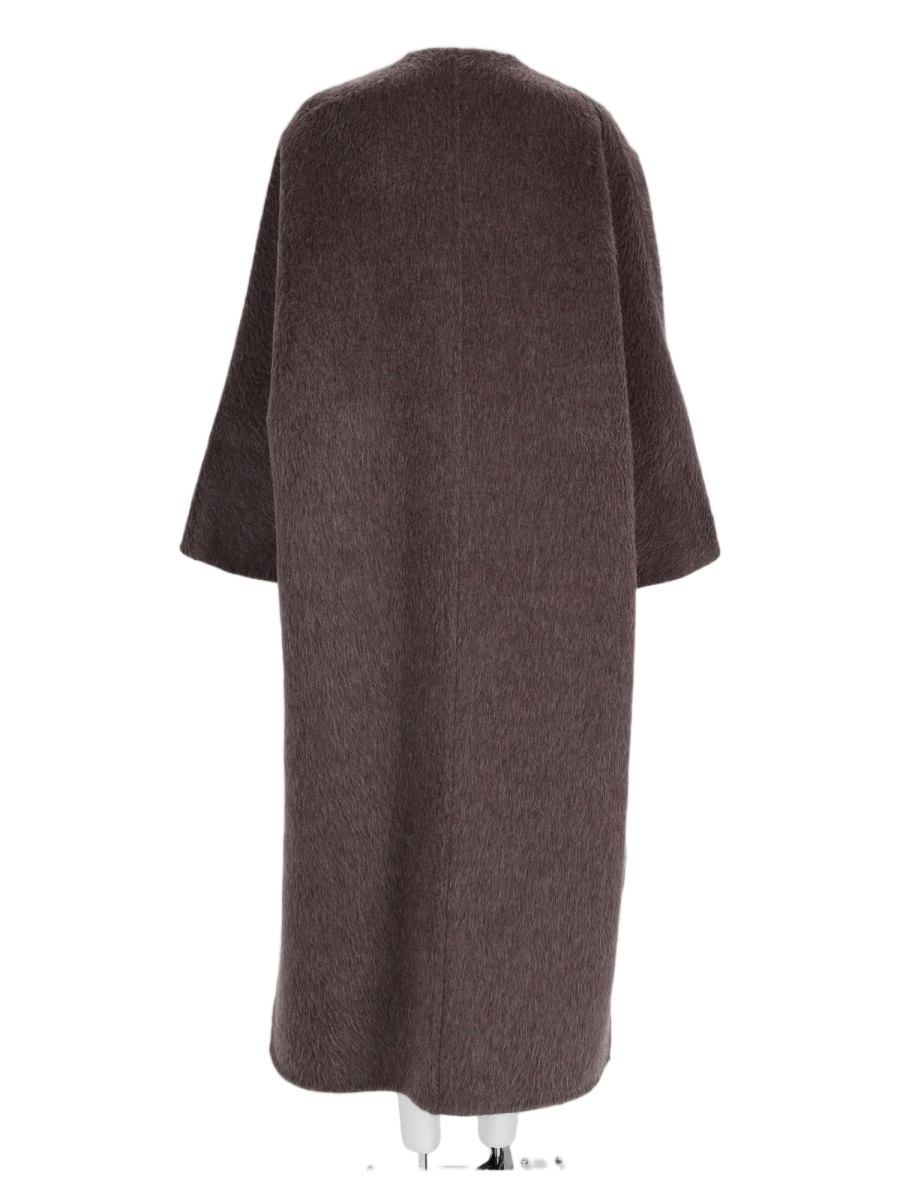 Brown Oversized Camel-Mohair Coat