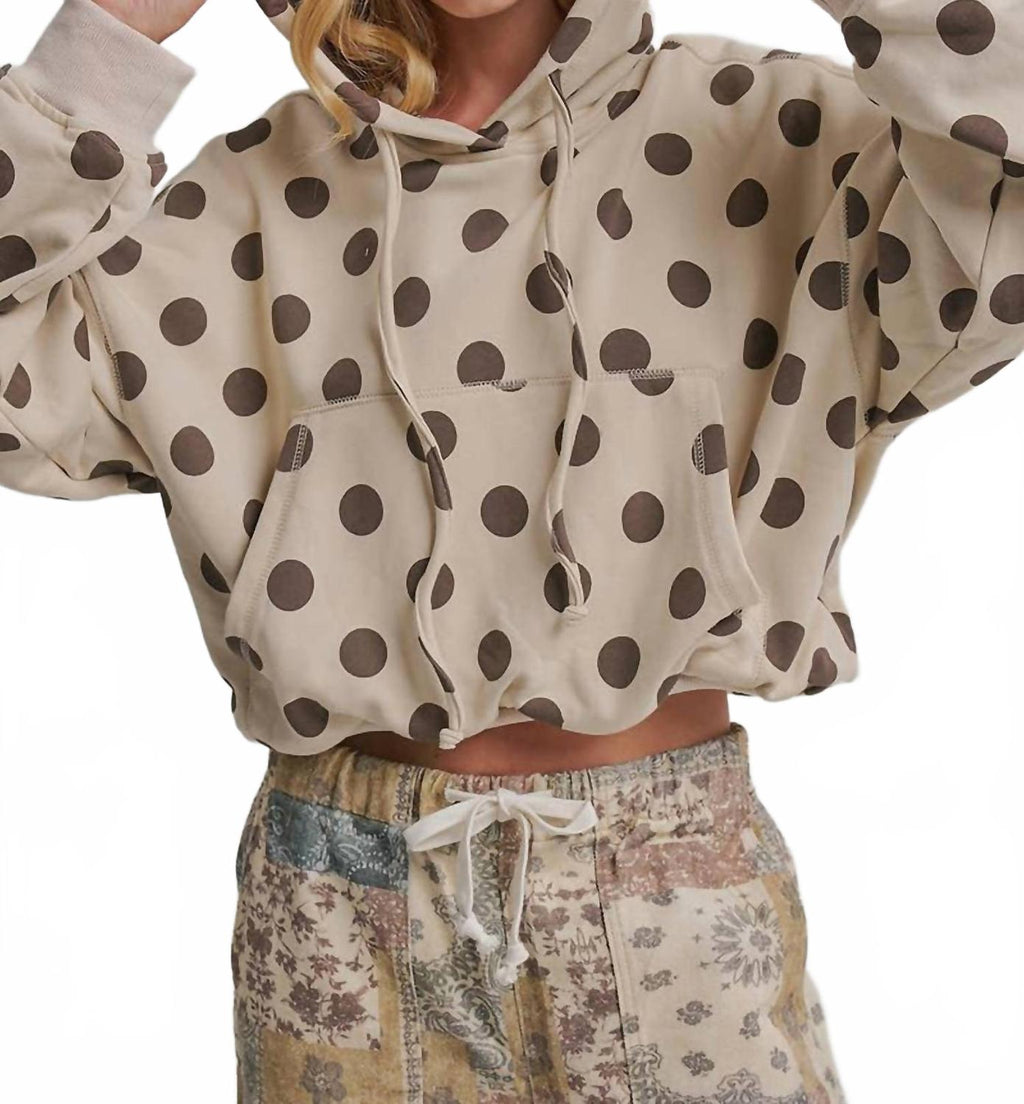 Spot On Hoodie In Oatmeal/coffee