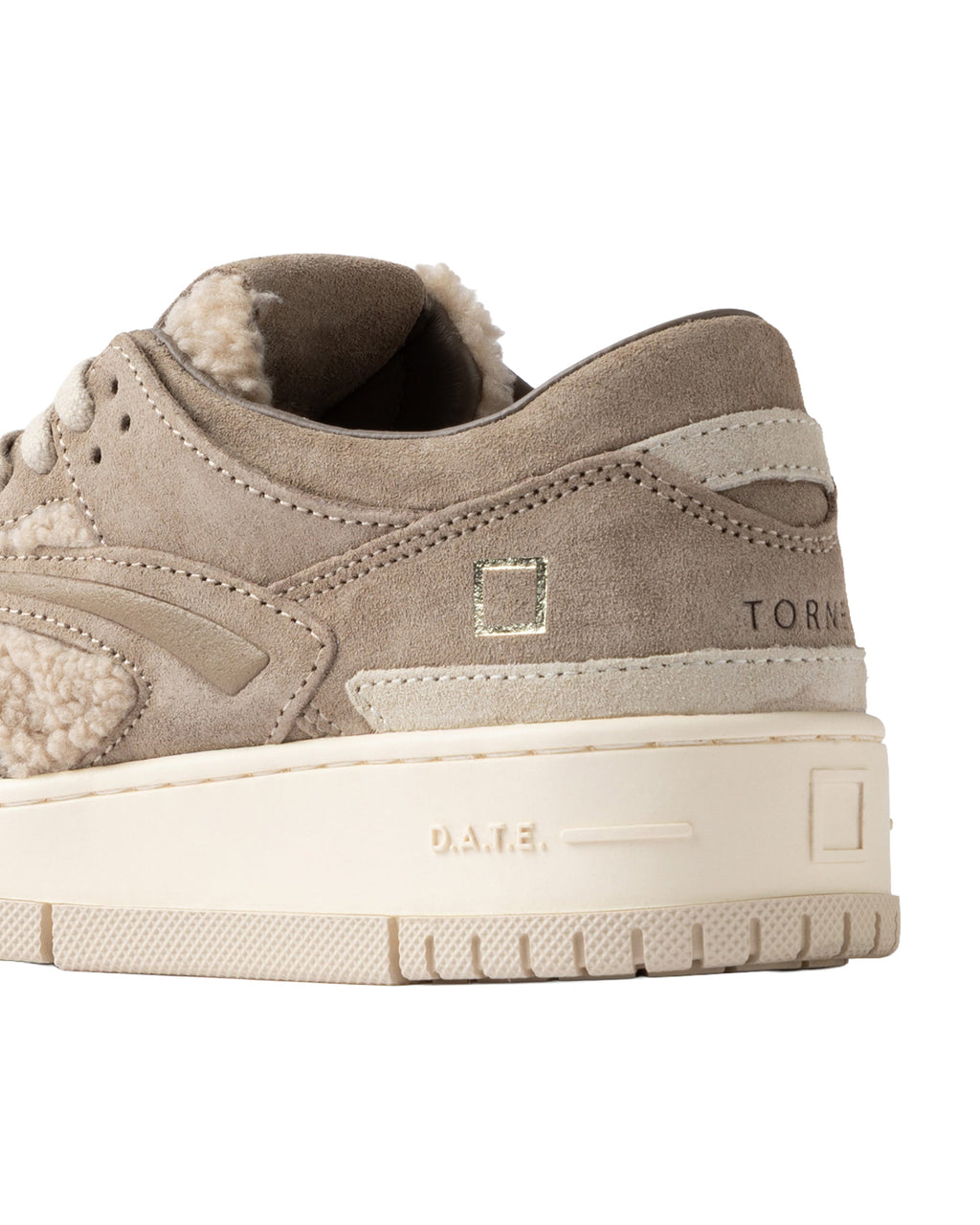 Taupe Suede Teddy Beige Low-Top Sneakers