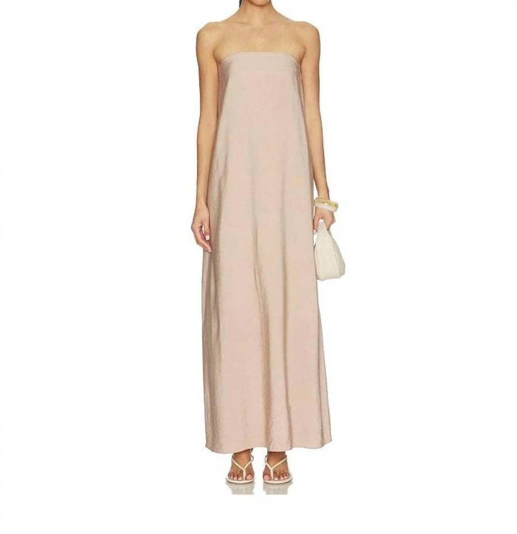 Arden Strapless Maxi Dress In Dune