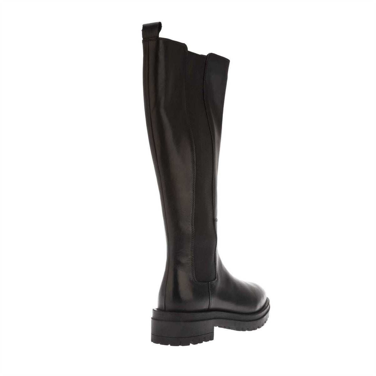 Dune Elasticated Leather Knee High Boots