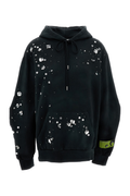 Grey Embellished Oversized Cotton Jersey Hoodie