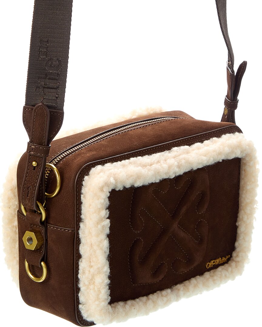 Off-White Medium Suede Camera Bag