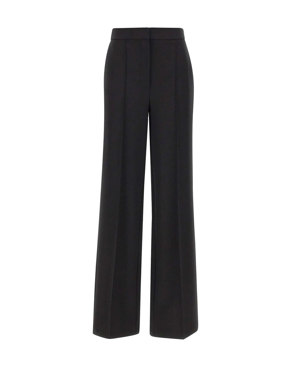 Black Lightweight Crêpe Palazzo Pants