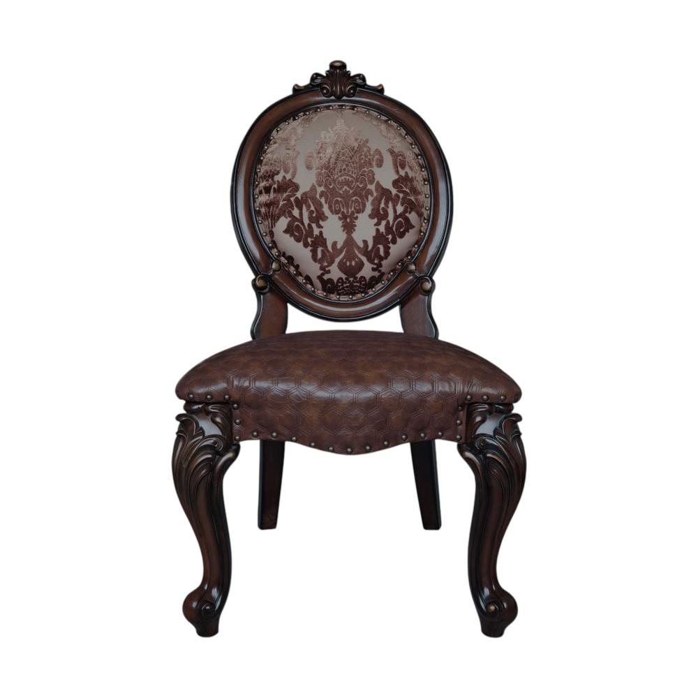 Classic Side Chairs with Curved Legs and Supportive Frames
