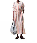 Indigo Straight Kimono Dress In Bleu Jean