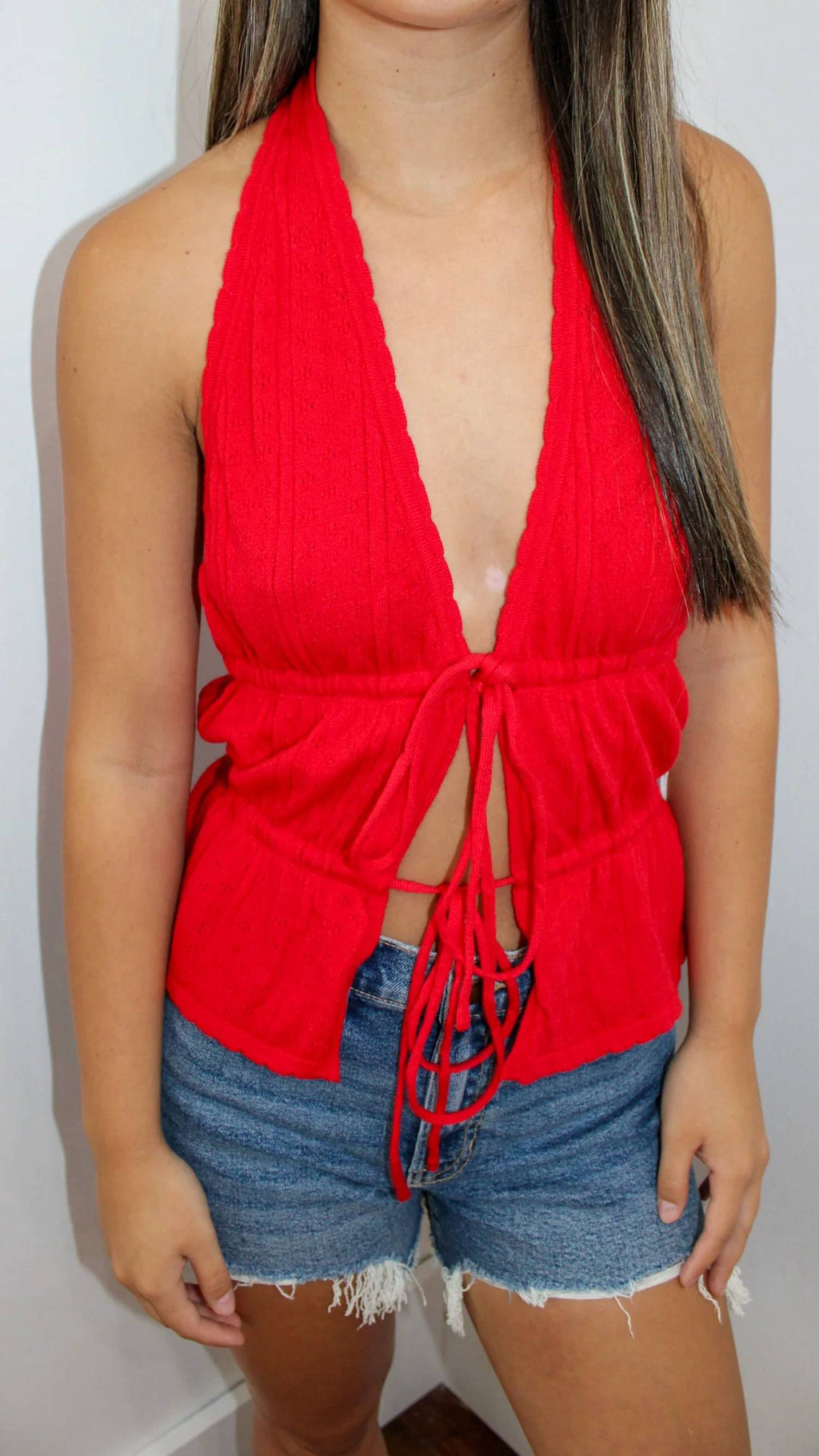 Rory Halter Tank Top In Red