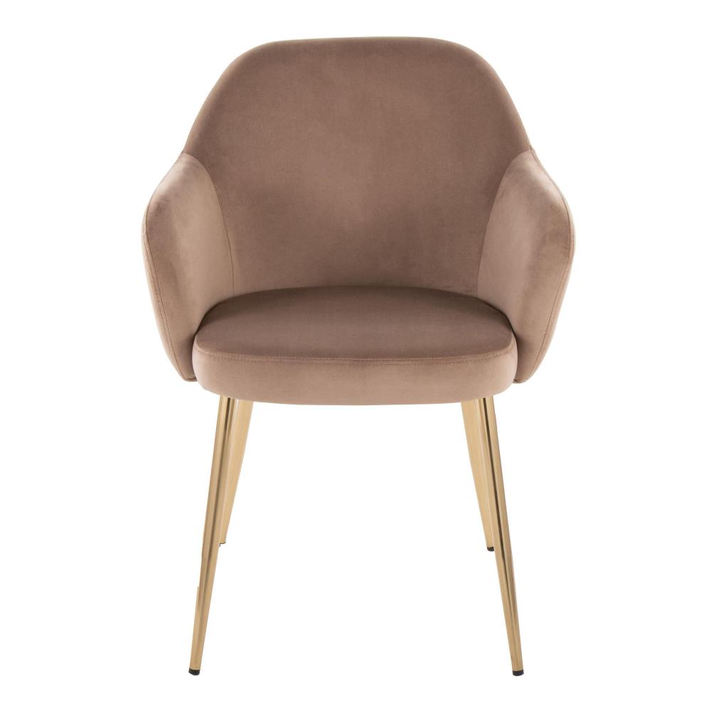 Set of 2 Upholstered Accent Chairs with Supportive Backrests and Durable Metal Legs