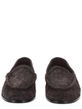 Silenzio Woven Lamb Leather Moccasin Loafers