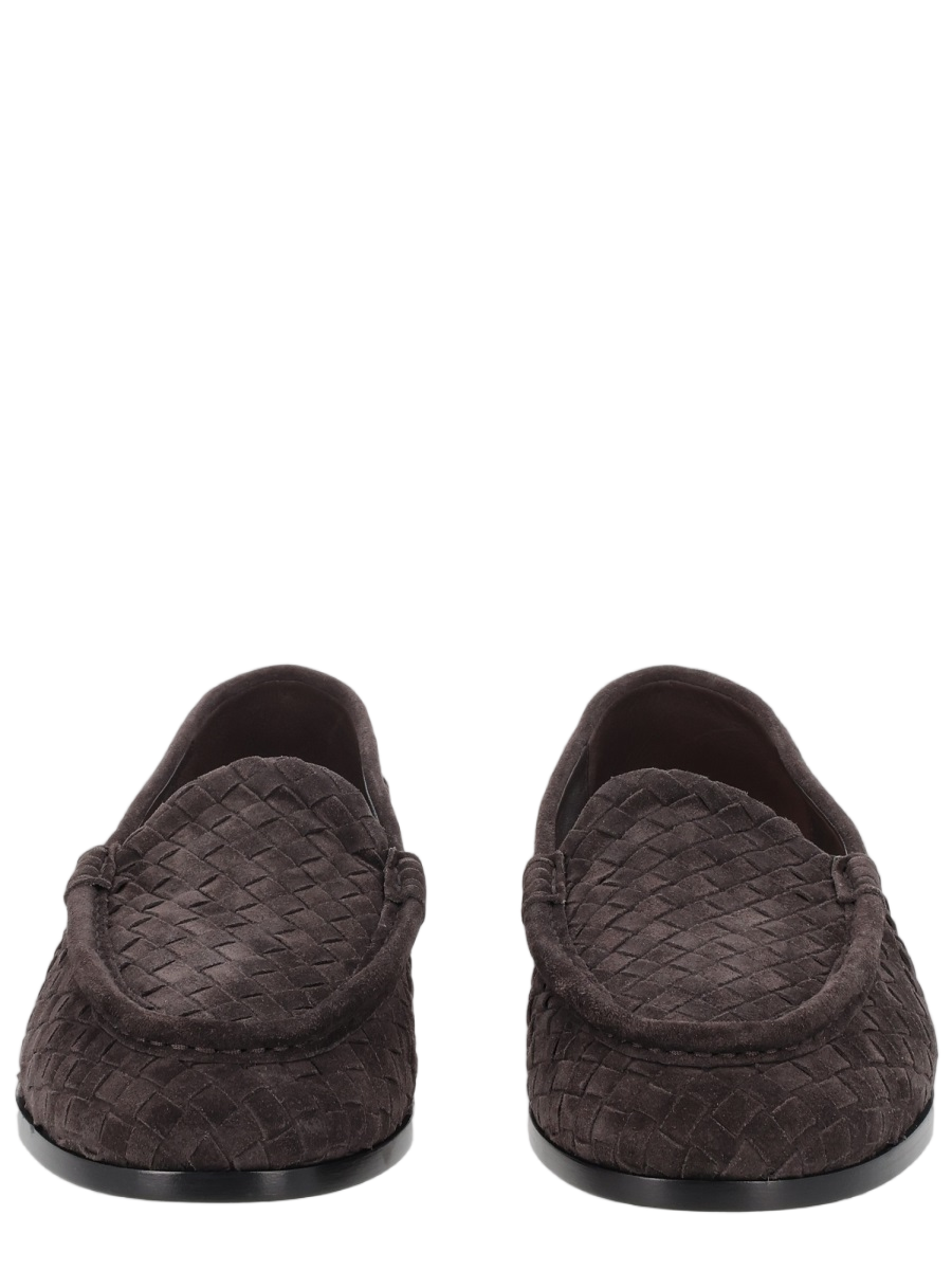Silenzio Woven Lamb Leather Moccasin Loafers