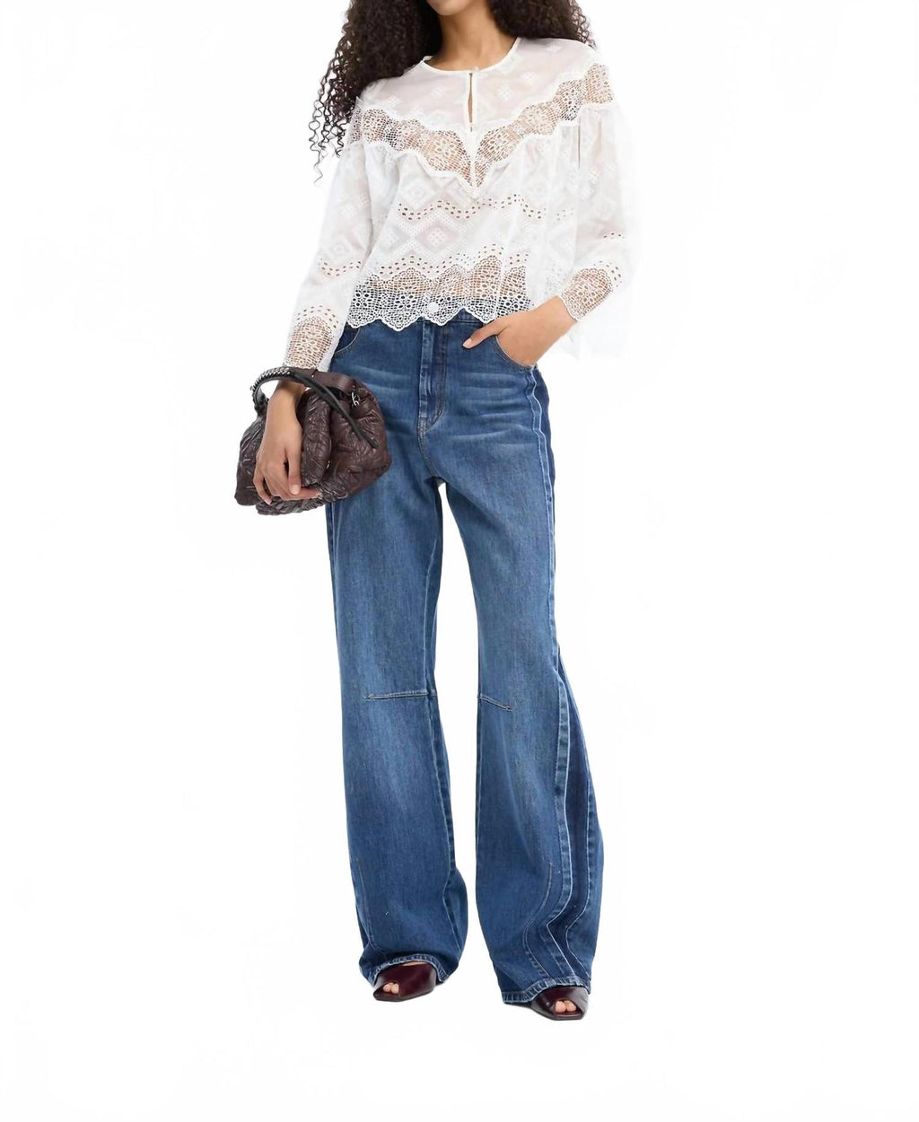Valiance Blouse Top In White