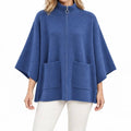 Heavenly Zip Cardigan With Pockets In Stellar Blue