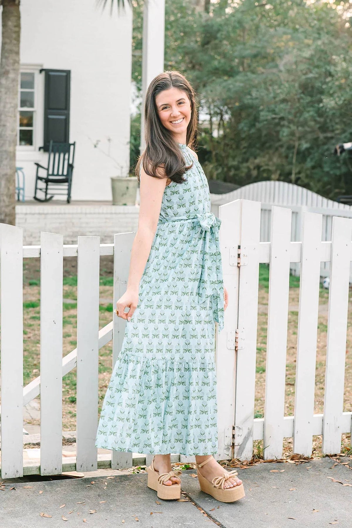 Sweet Pea Maxi Dress In Juniper Grove