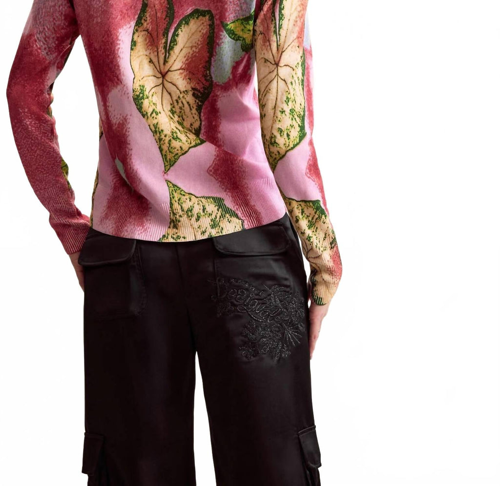 Gauge Pullover Top In Pink