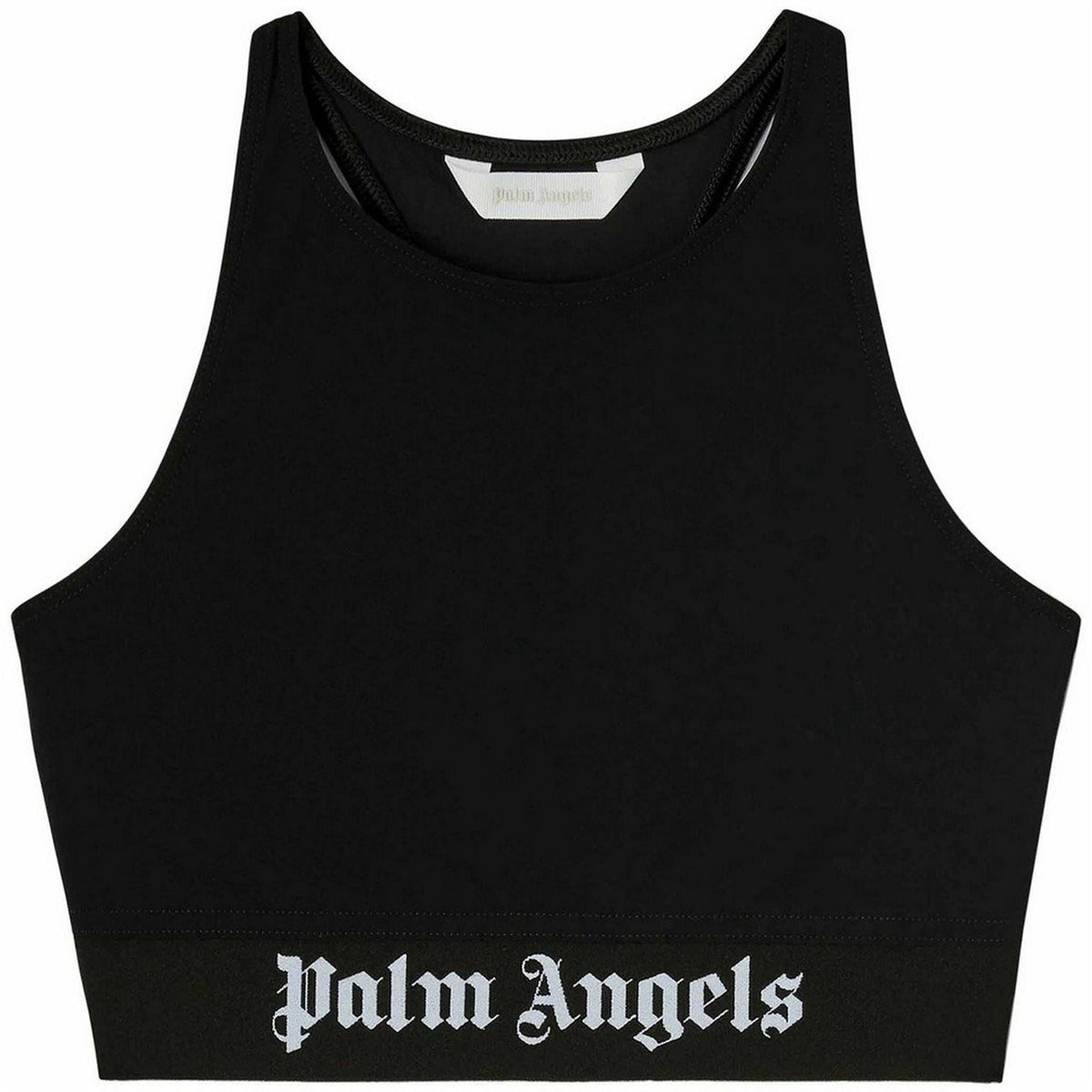 Palm Angels Womens Classic Logo Sport Strappy Crop Top