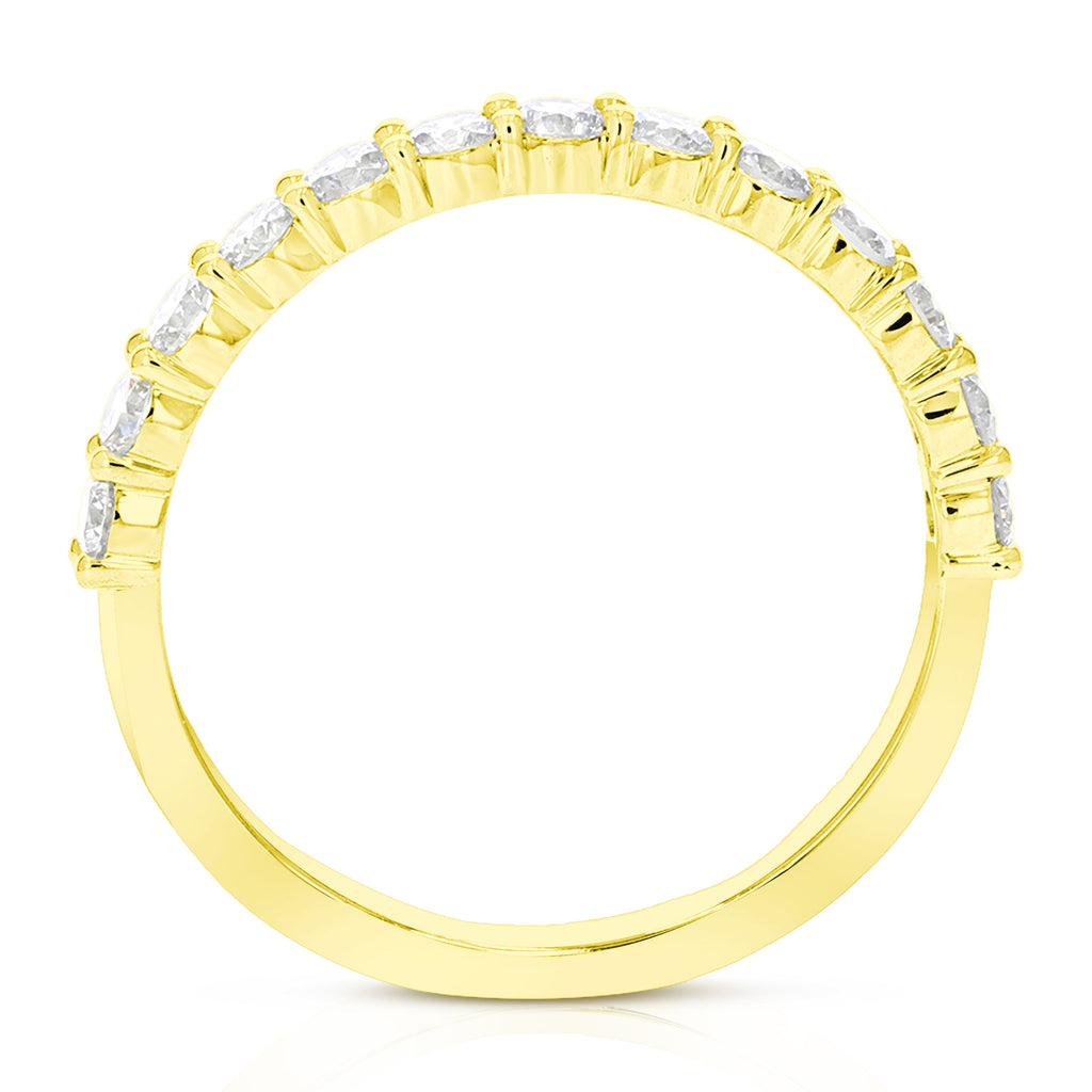 1/2 cttw Lab Grown Diamond Wedding Band in 14K Yellow Gold For Women