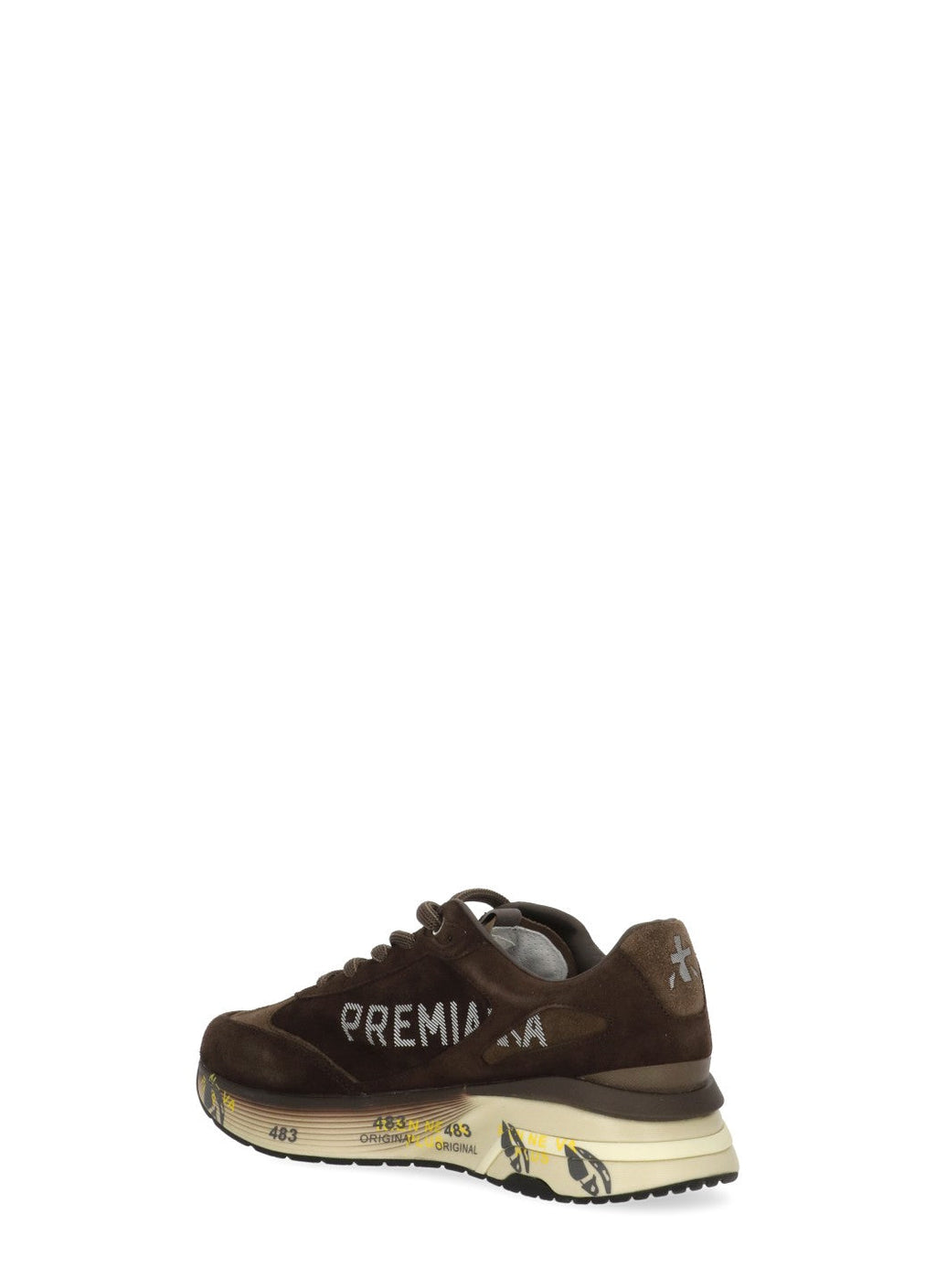 Brown Moerun 8636 Suede Leather Low-Top Sneakers