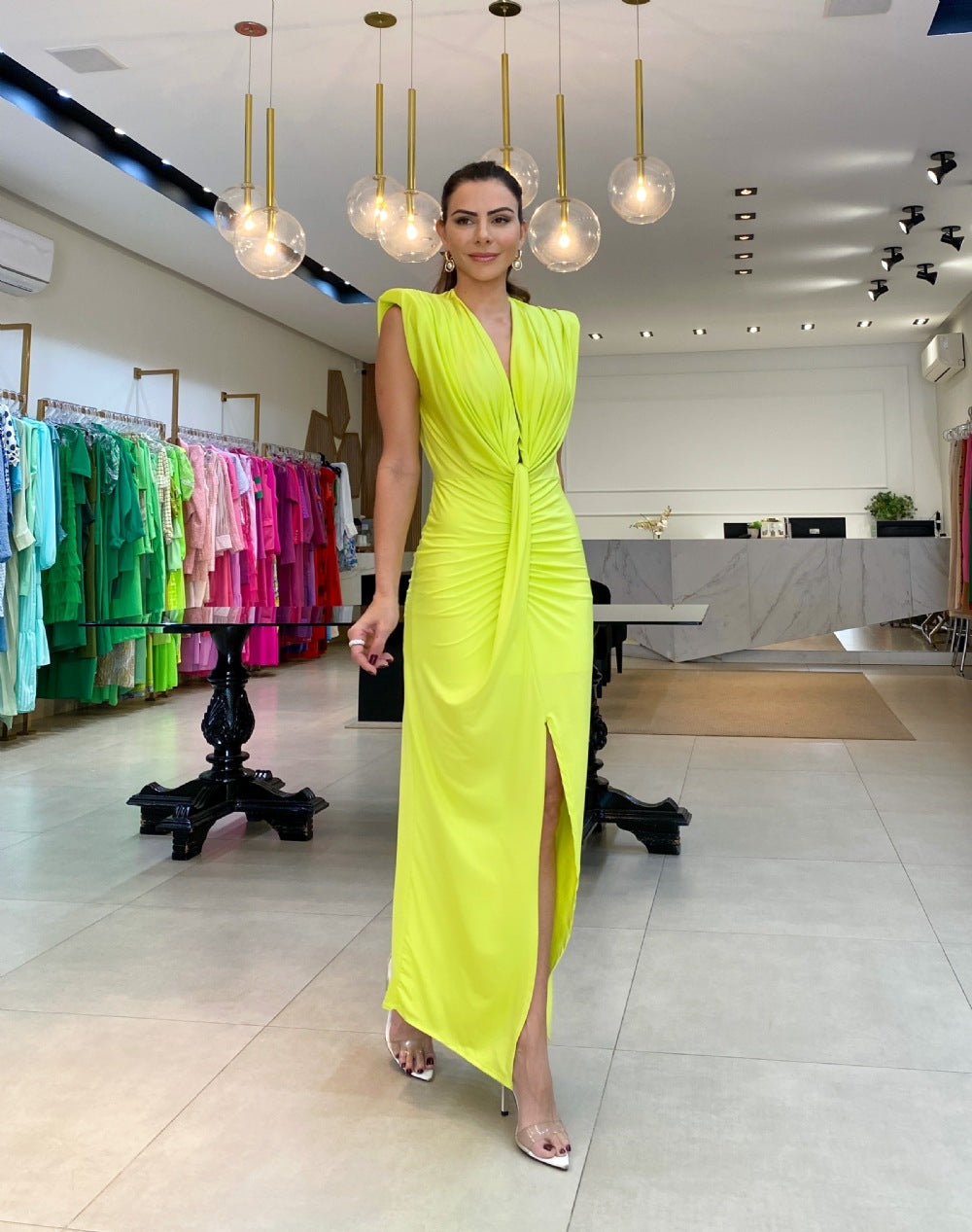 Temperament Dress Women Yellow