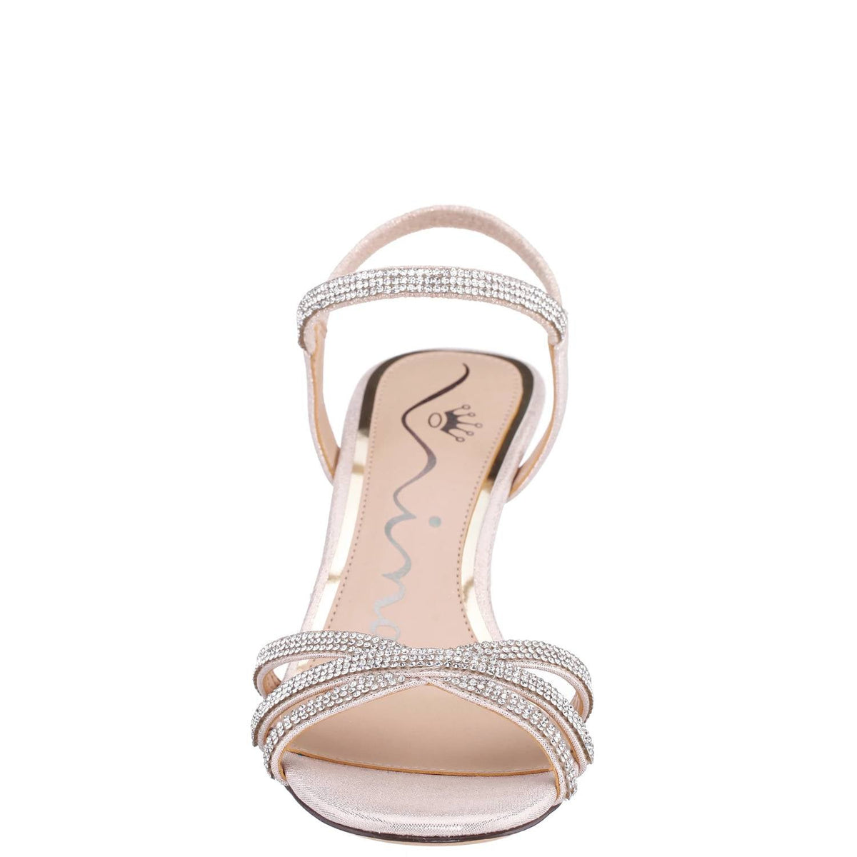 Women's Benarda Sandal In Platino Shimmer Suedette