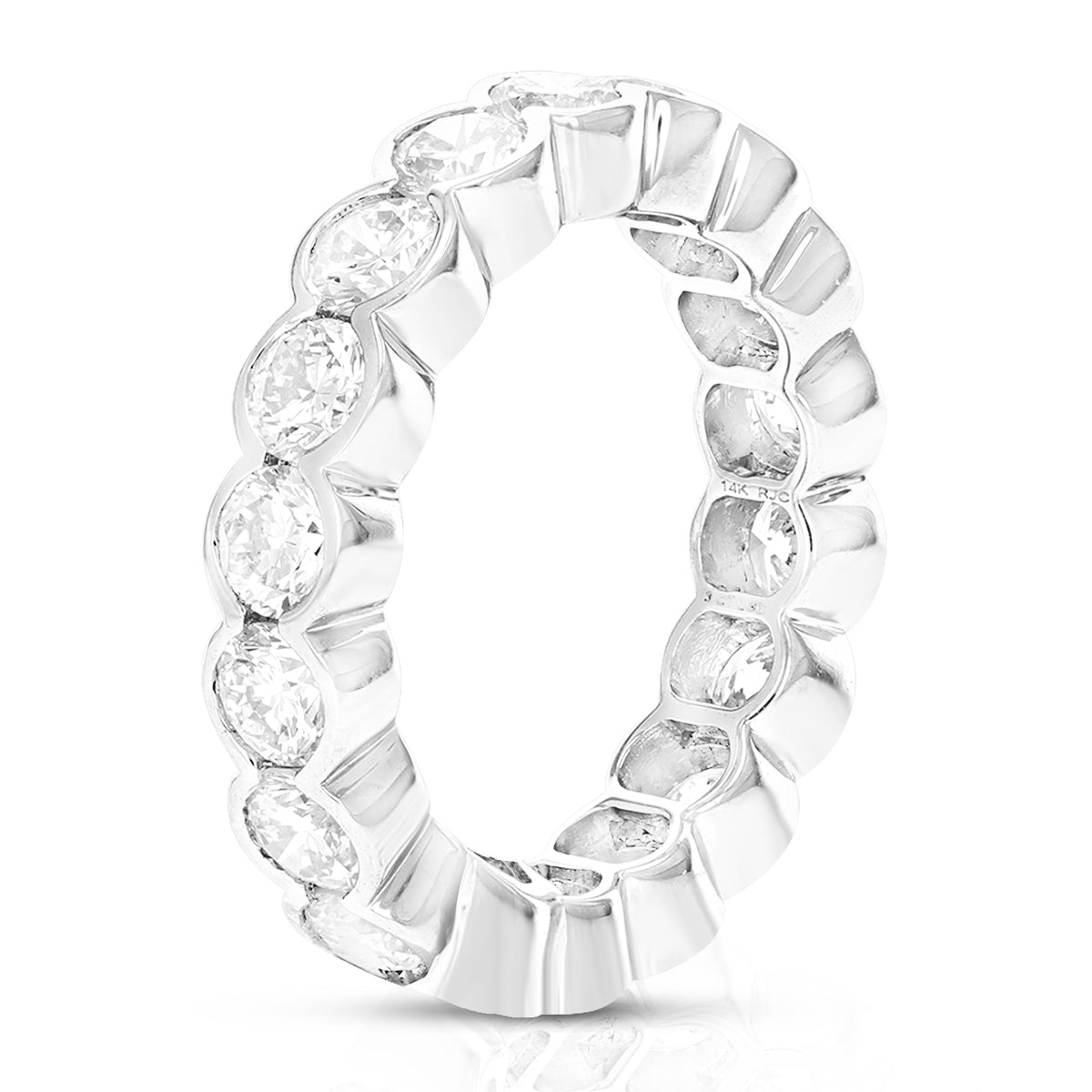 3 cttw Lab Grown Diamond Eternity Ring Wedding Band in 14K White Gold For Women