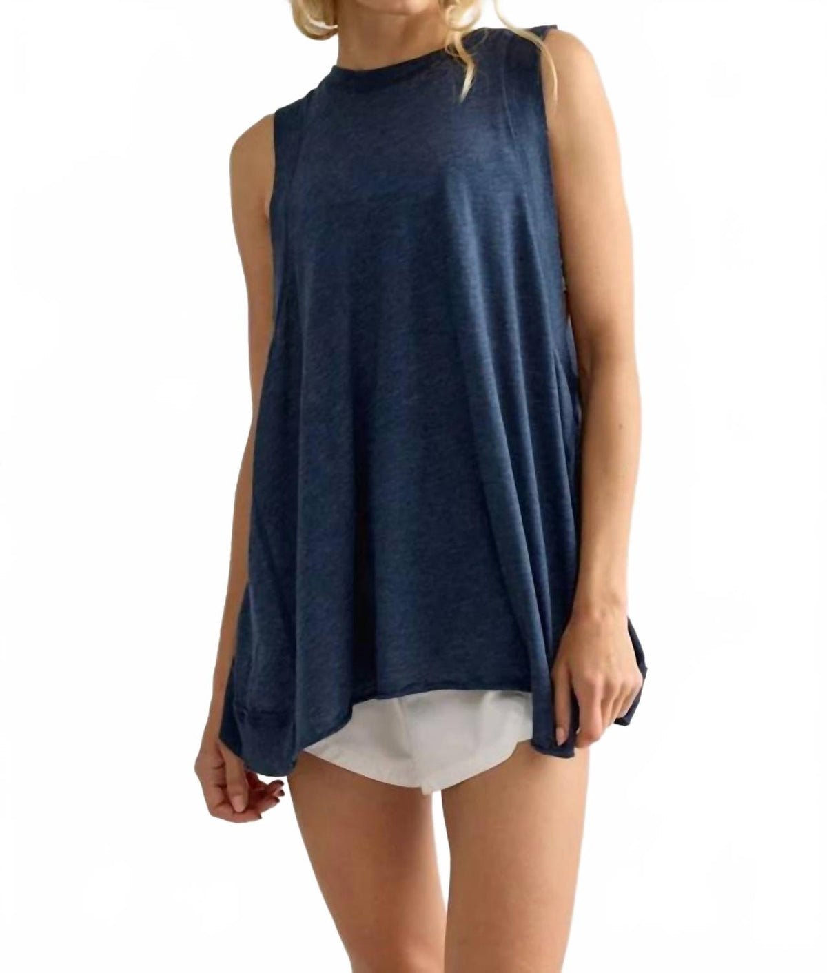 My Time Tunic Top In Midnight Navy