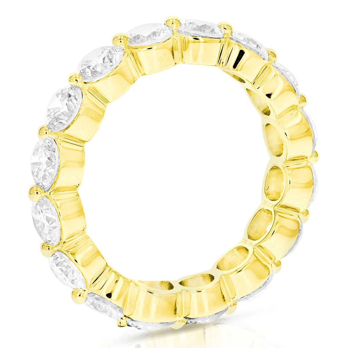 4 cttw Lab Grown Diamond Eternity Ring Wedding Band in 14K Yellow Gold For Women