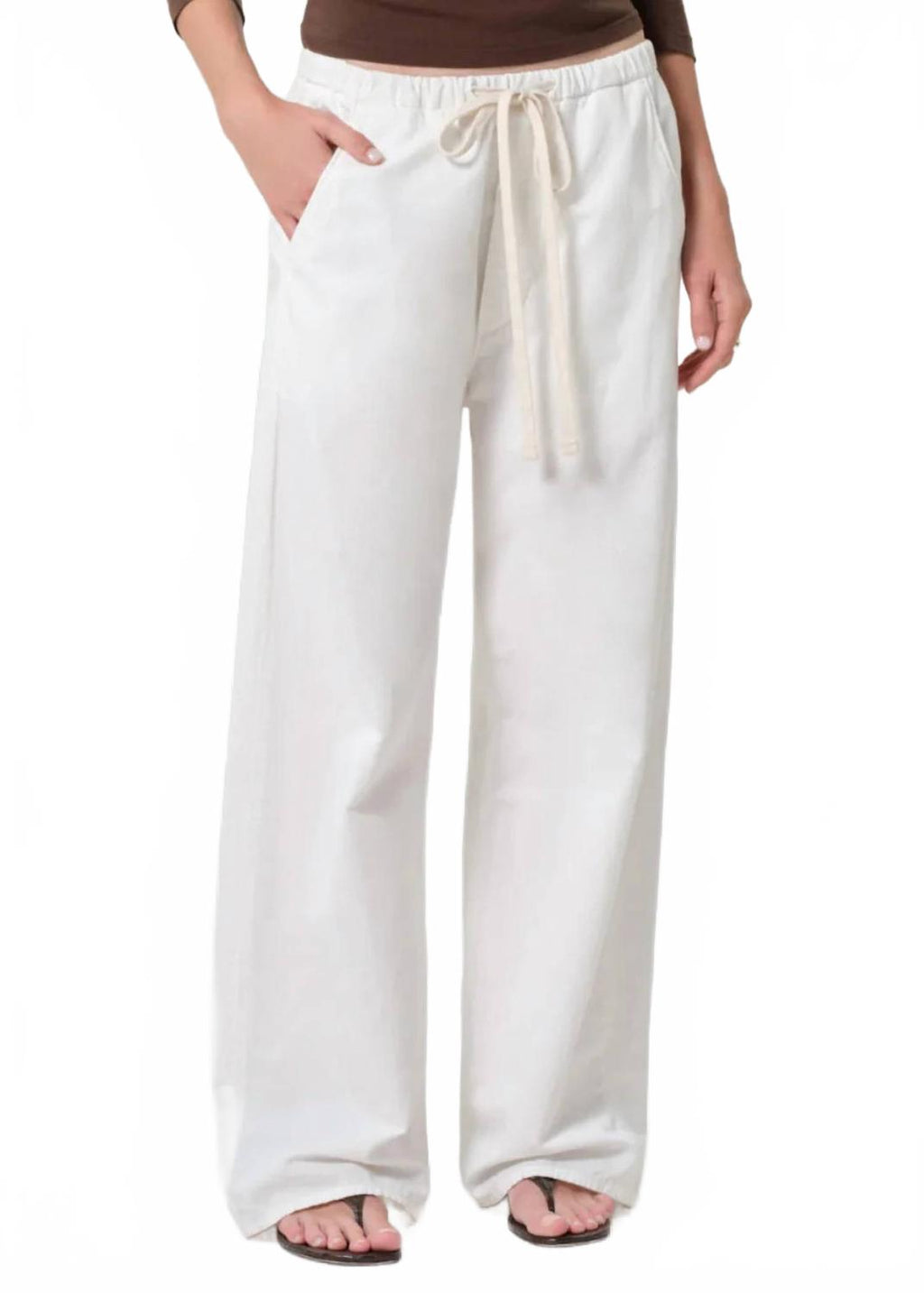 Aurora Wide Leg Pants In Cream