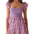 Zoe Floral Top In Rita Punch