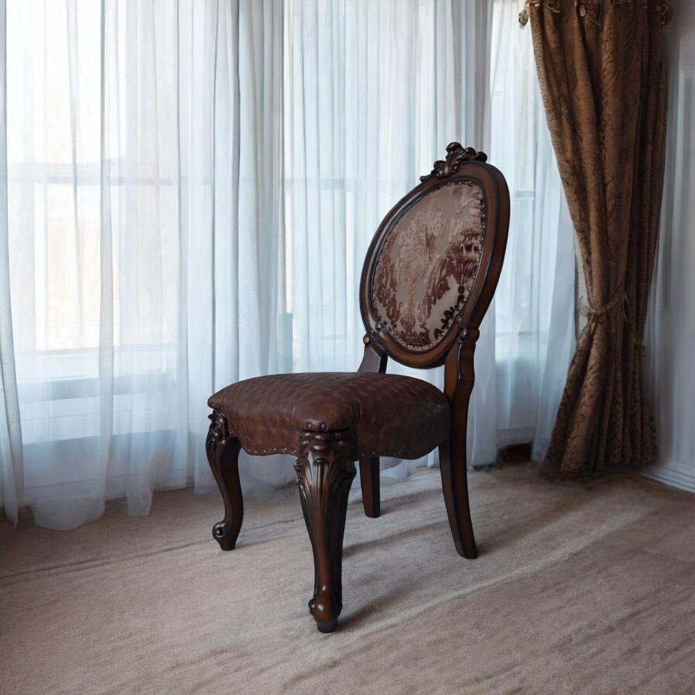 Classic Side Chairs with Curved Legs and Supportive Frames