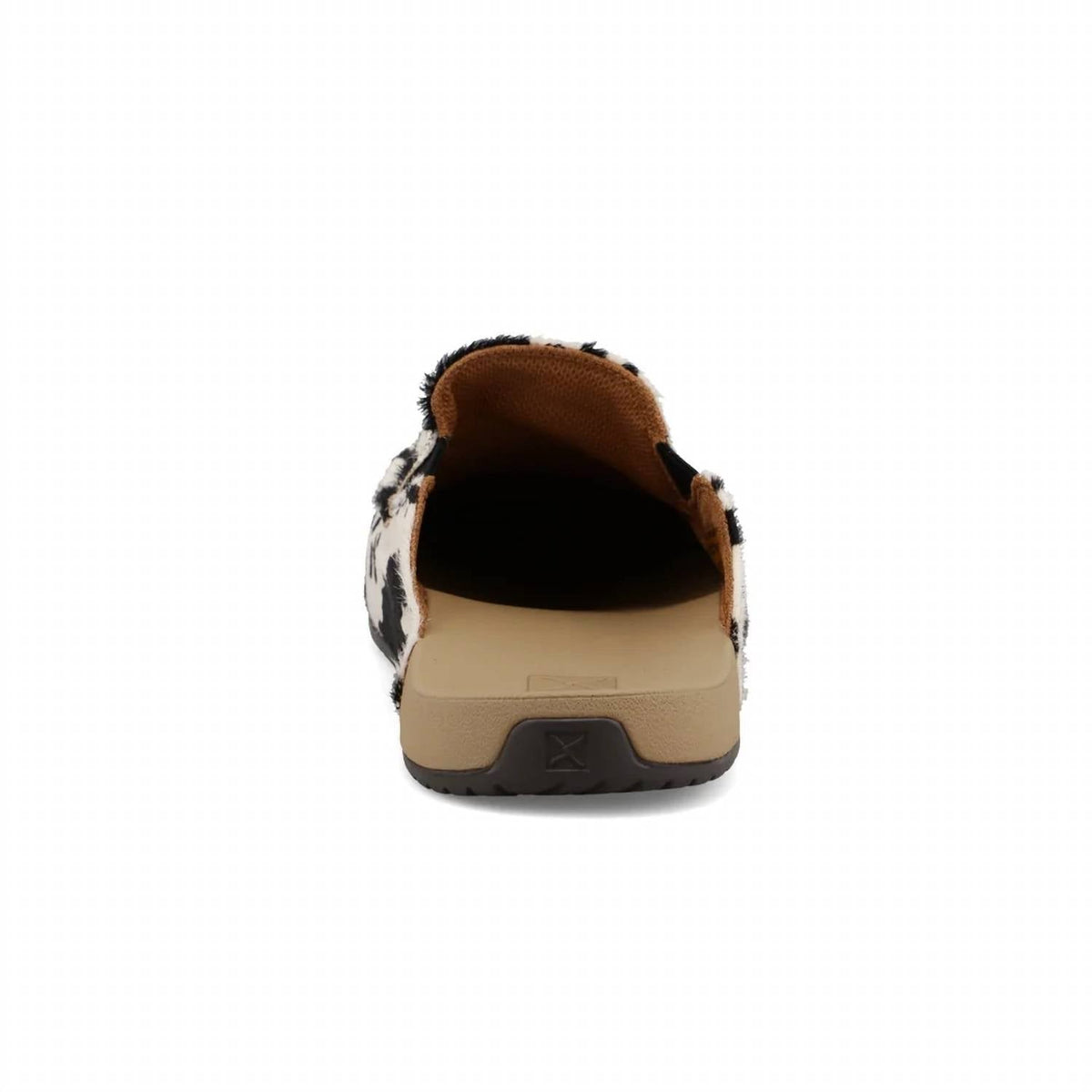 Women’s Cowhide Mules In Black/ White