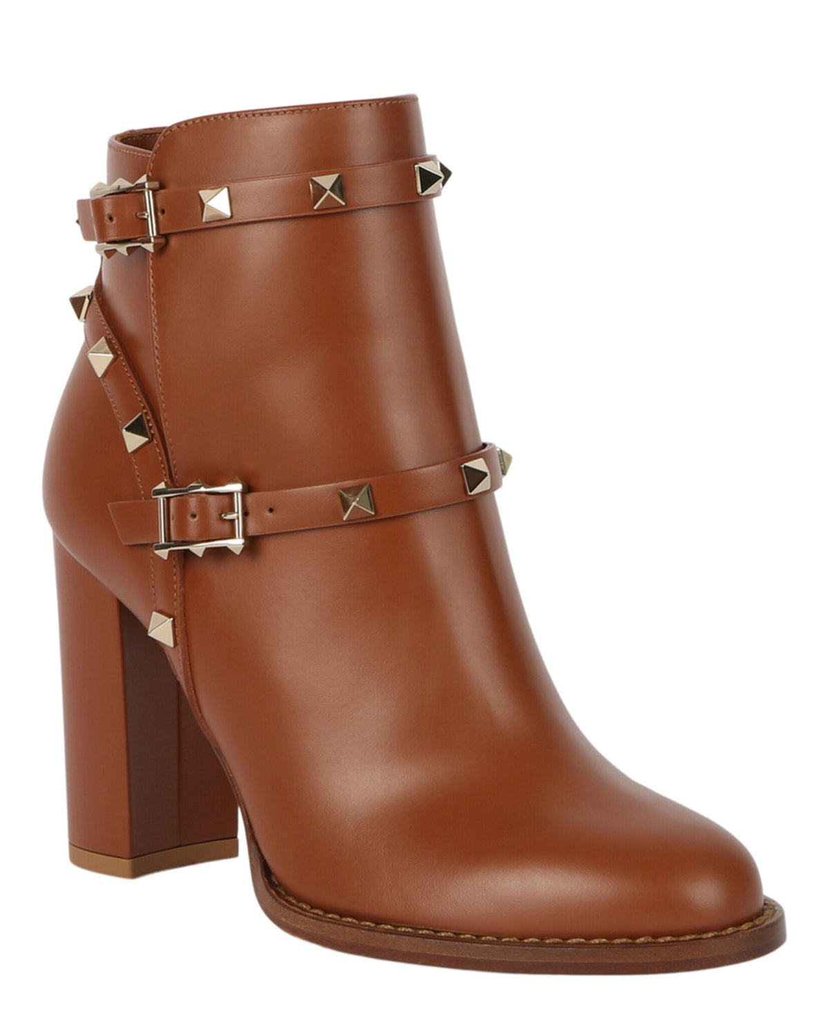Rockstud Leather Booties