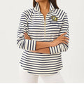 Skipper Long Sleeve Popover Sweatshirt In Multi Tropical Chest Embellishment