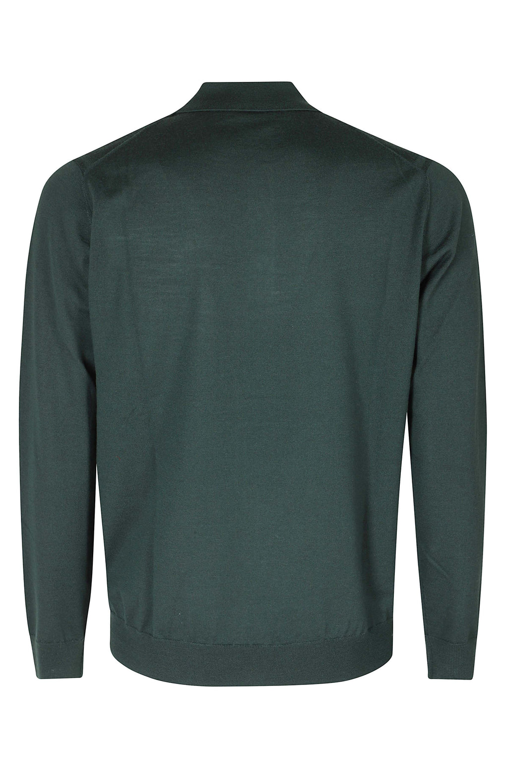 Green Extrafine Merino Wool Polo Shirt