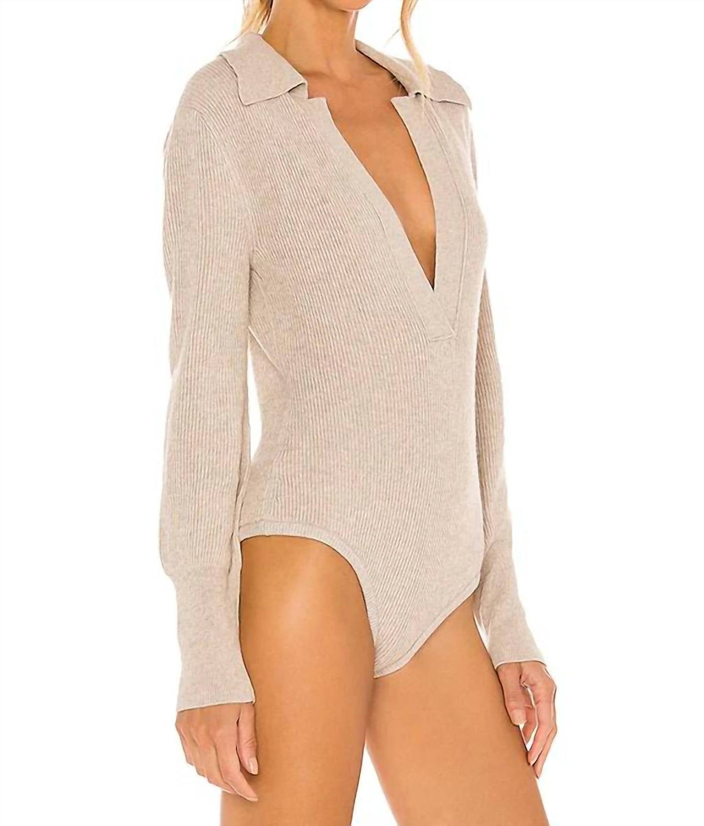 Azha Bodysuit In Beige