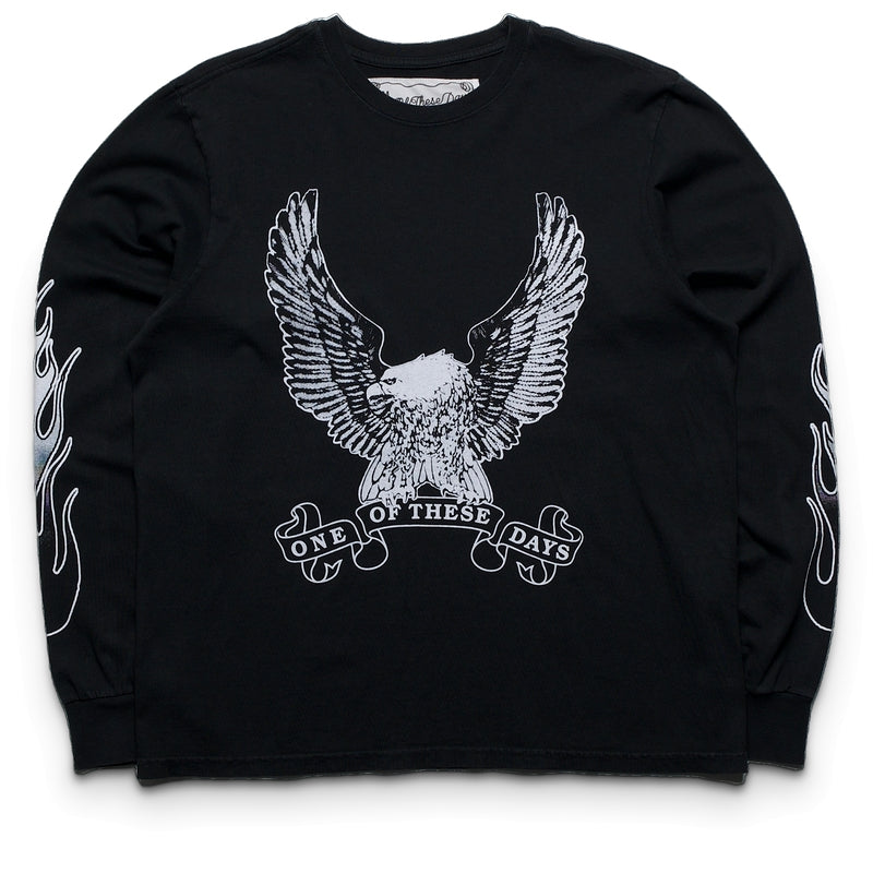 One Of These Days An American Original L/S Tee - Washed Black