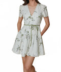 Holly Mini Dress In Pinstripe Floral