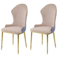 Upholstered Dining Chairs with Sloped Armrests