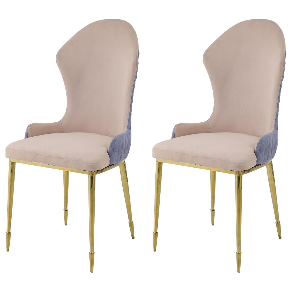 Upholstered Dining Chairs with Sloped Armrests