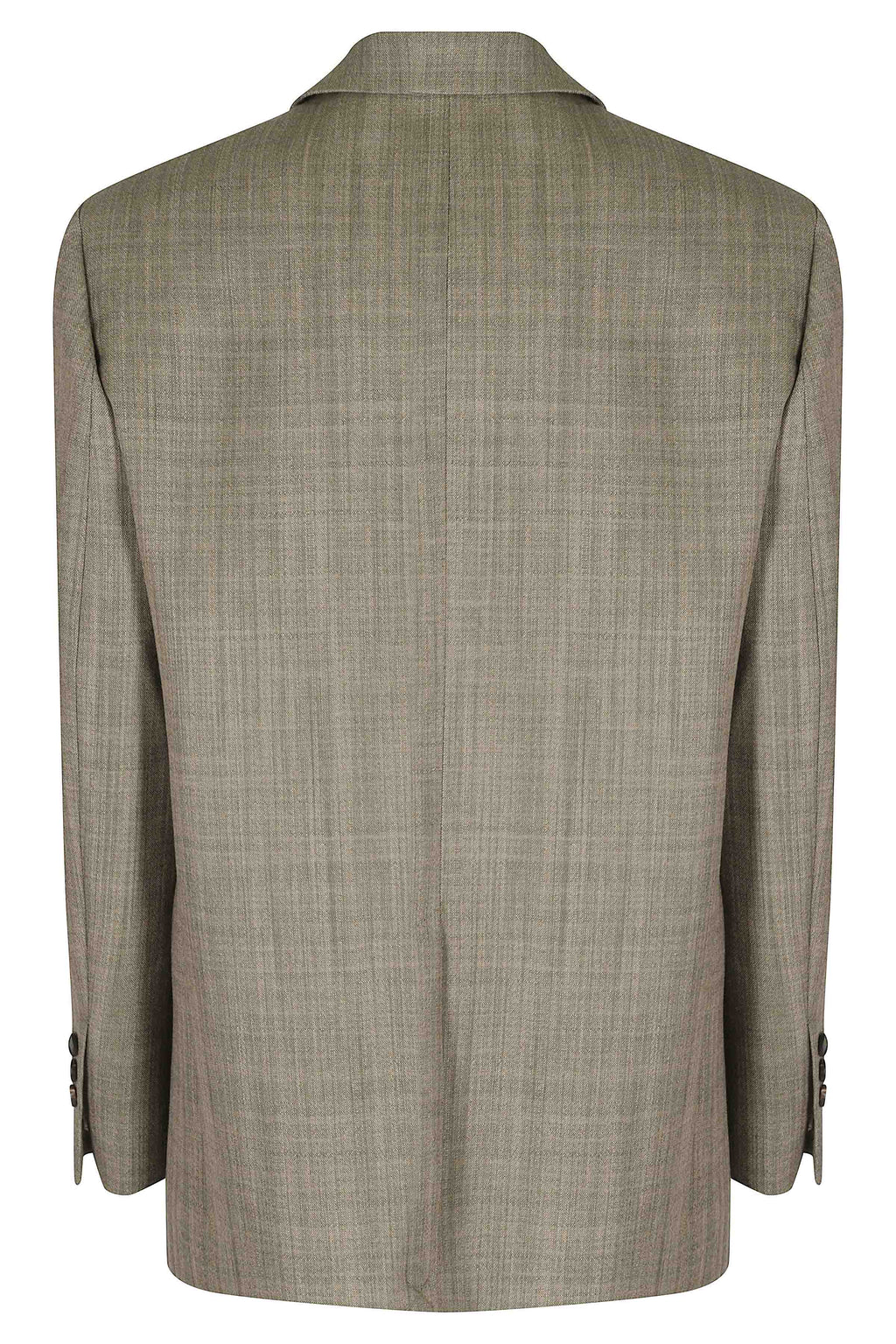 Olive Heritage Wool Jacket With Classic Notched Lapel