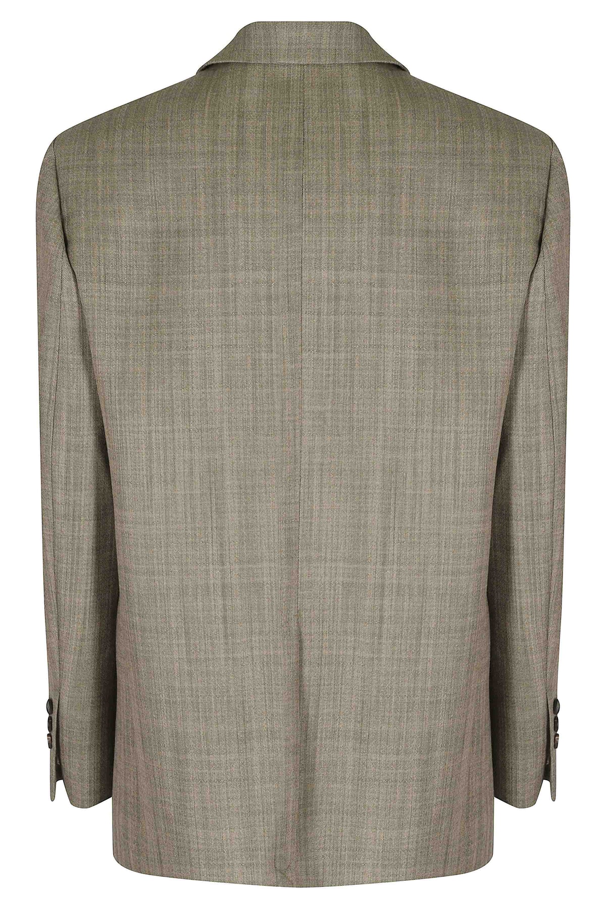 Olive Heritage Wool Jacket With Classic Notched Lapel