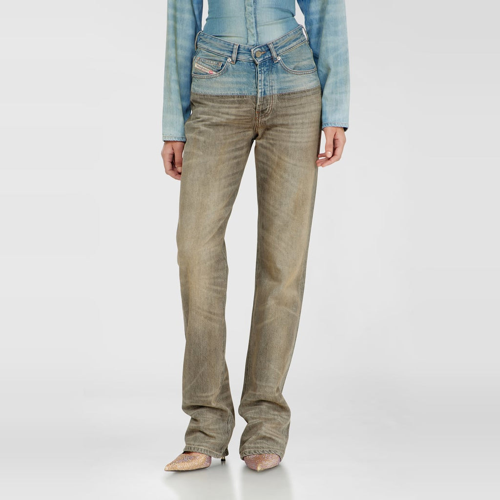 Diesel Regular Jeans High Waist D-Sie, Colored, Button fly