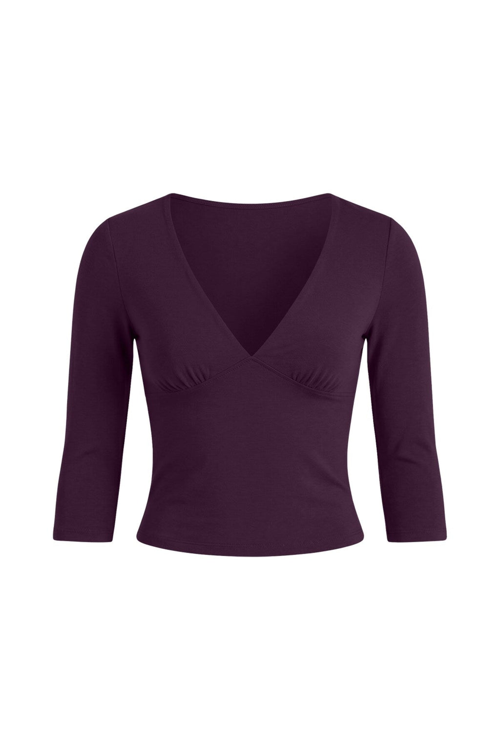 Plunge 3/4 Sleeve Top
