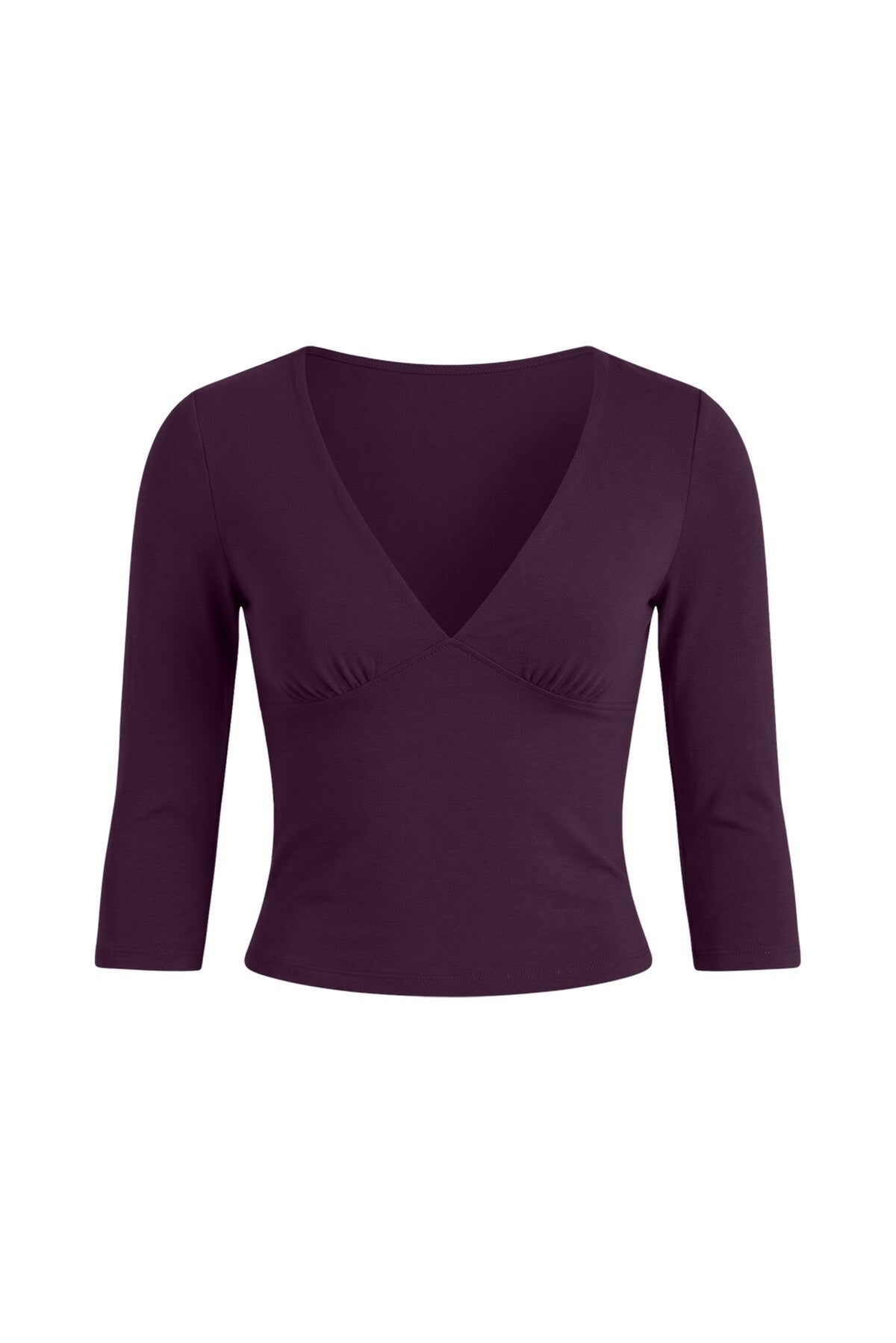 Plunge 3/4 Sleeve Top