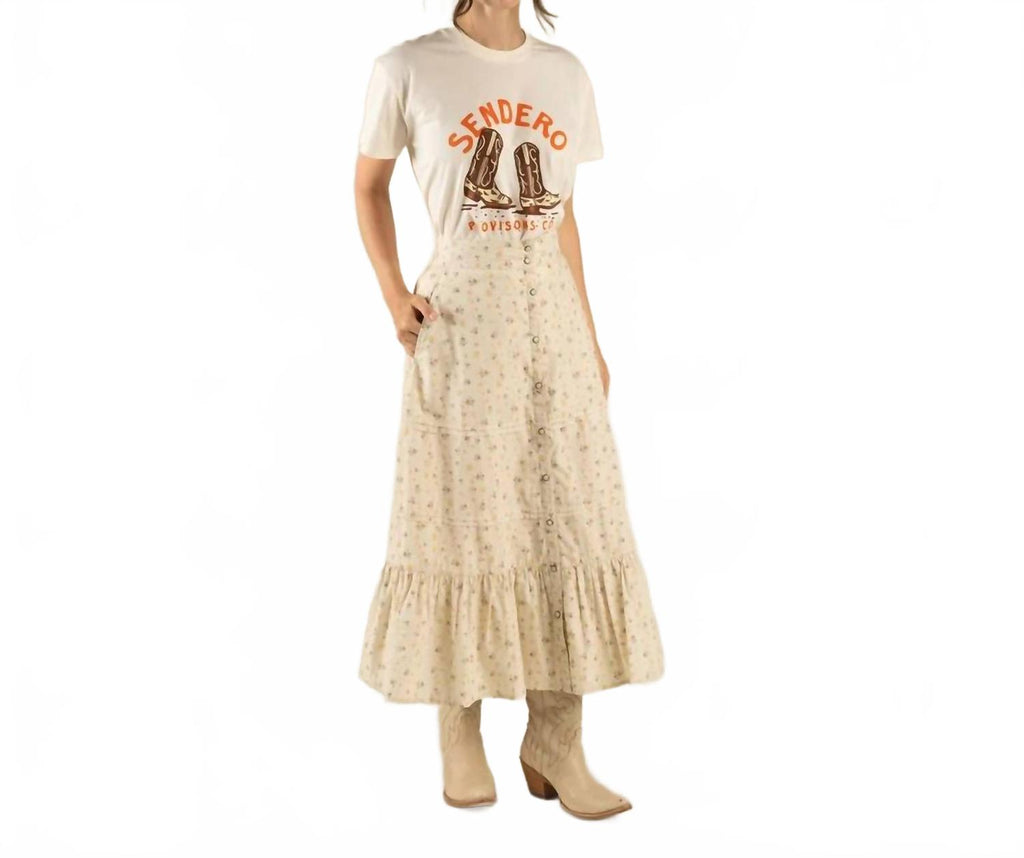 Prairie Maxi Skirt In Dustbloom-Antique