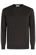 Brown Crewneck Merino Wool Sweater
