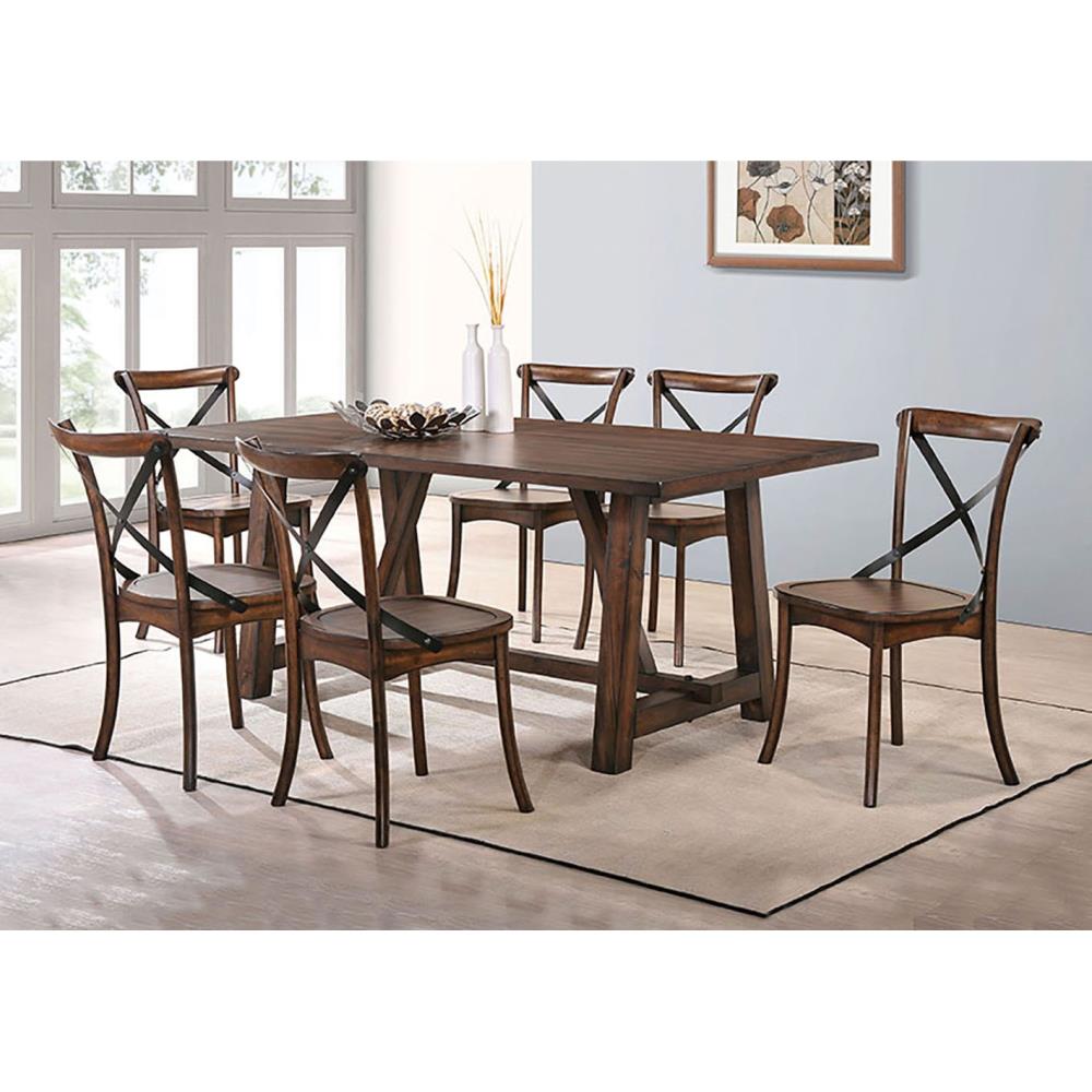Mid-Century Modern Cross-Back Dining Chair Set of 2