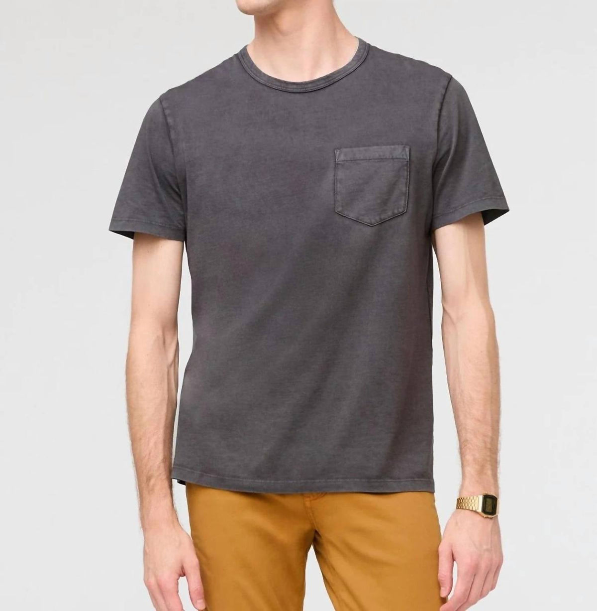 Men's Purepima Pocket Tee In Washed Grey