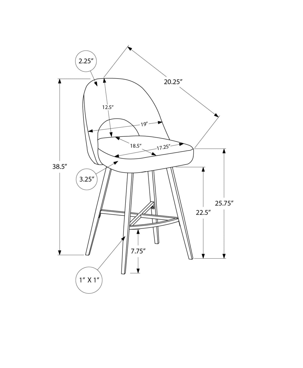 Upholstered Bar Stools with Supportive Frames