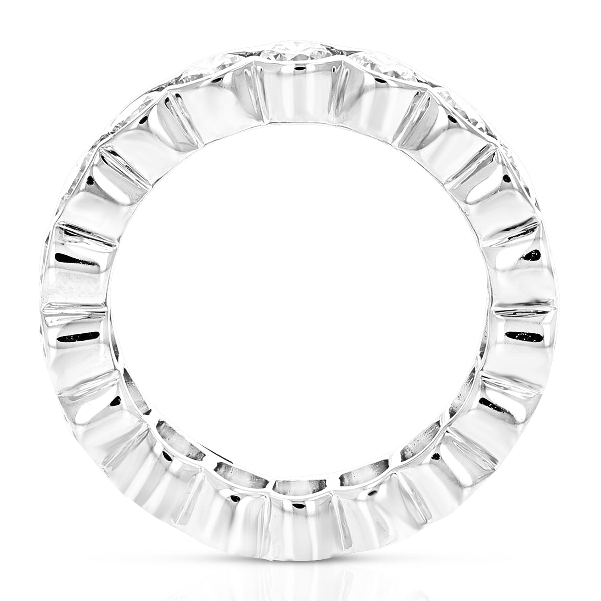 3 cttw Lab Grown Diamond Eternity Ring Wedding Band in 14K White Gold For Women